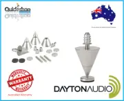 4 x Dayton Audio Precision 32mm Speaker Feet Spikes Satin Nickel Adjustable