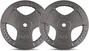 CORTEX 20kg Tri-Grip 25mm Standard Plate (Pair) Weight Lifting Weight Plate Bars Home Gym Set