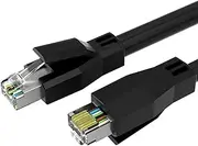 RJ45 CAT6A Industrial Ethernet Cable, 10Gbps S/FTP Shielded, IP67 Waterproof Flexible PVC, for Gigabit Camera, Profinet, EtherCAT, Drag Chain (Black, 10 m)