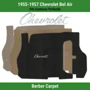 Lloyd Berber Trunk Carpet Mat for '55-57 Chevy Bel Air w/Black Chevy Letters