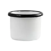 Urban Style Enamelware 5x4cm Ramekin w/ Black Rim - White