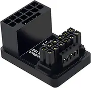 tunghey 12VHPWR 180 Degree Angled Adapter: Aluminum ATX 3.0 16 Pin GPU Power Connector 600W Pcie5.0 Power Adapter for 12+4pin RTX 3090Ti 4070Ti 4080 4090 Graphic Card GPU (Type B)