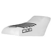 Arctic Cat 250 300 400 454 500 4x4 2x4 Seat Cover ALL WHITE-BLACK rib #277