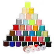 0.8mm Nylon String Cord, 1968 Yards Beading Thread, 38 Colors