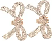 [Baluue] 1Pair Rhinestone Shoe Clips for Women Detachable Bow Heels Accessories for Bridal Weddings Elegant Shoe Decorations for Pumps Flats Durable Sparkling Crystal Charms Gold