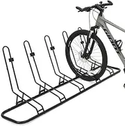 Floor Bike Rack for 5 Bikes, Safeguard Disc Brakes & Derailleurs Design, Waterproof Bicycle Stand Indoor/Outdoor/Garage Use, Fits 12"-29" Tires