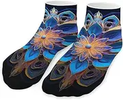 [QMNVBDS] Rectangle Mandala Socks Ankle Length Socks Casual Short Socks for Women Men Low Cut Sports Socks Running Socks No Show Socks Ankle Socks Athletic Socks Workout Socks, Style, One Size, Style