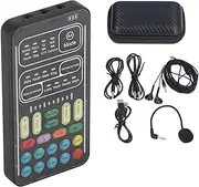 Espusta Voice Changer Device, Universal Live Broadcast Voice Disguiser Set Portable Recording Mini Sound Card, 8 Different Sounds/Sound Effects for Game Anchor Recording Computer