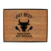 Eat Beef Because The West Wasnt Won On Salad - Funny Novelty Doormat Man Cave Floor mat