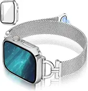 Compatible for 40mm 41mm 44mm 45mm, Mesh Loop Magnetic with D-Shaped for Series 9/8/7/6/5/4/SE