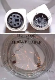 Lot6 15ft PS2 6pin DIN Male~Female Extension Cable/Cord/Wire Mouse/Keyboard/KVM