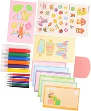 Creative Boys and Girls Bookmarks Scratch Painting Paper Diy Craft Supplies Arts Crafts for Children