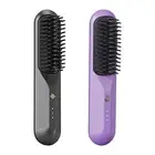 Hot Comb Straightener USB Rechargeable Hair Straightening Brush Flat Iron Comb