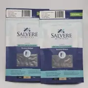 Salvere Unisex Sz M Knee High Compression Socks Business Ribbed 20-30 MmHg 2 Pks