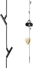 ROPECUBE Black Minimalist Hangers Clothes Drying Rack, 59-Inch Folding Laundry Drying Rack with 5 Hangers