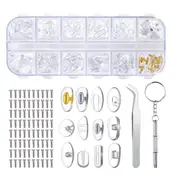 Eyeglass Nose Pads,Soft Jelly-Like & Air Chamber Silicone Nose Pads,Screw-in Glasses Nose Pad Replac