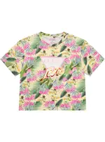 GUESS Girl's Botanical Print Short Sleeve T-Shirt Size: 16, Spandex