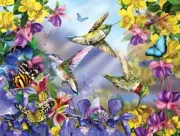 SunsOut Butterflies & Hummingbirds 300 Piece Jigsaw Puzzle By Lori Schory
