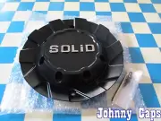 SOLID Wheels # 912CAP. NEW Custom Wheel MATTE BLACK Center Cap [35] (QTY. 1)