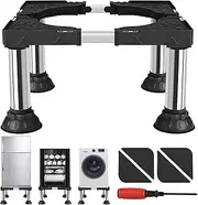 ToLanbbt - Mini Fridge Stand, Height Adjustable, 12.2" to 13.3", Washer and Dryer Base with 4 Strong Feet, Universal Furniture Base 16" to 24", Portable Pedestal :