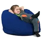 Ultimate Sack Kids Bean Bag Chair, Oversized Indoor Comfy Lounger, Blue Suede