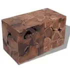 NNEVL Stools 2 pcs Solid Teak