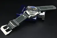 在飛比找蝦皮購物優惠-24mm直身黑色真皮錶帶小沛的新衣banda德國軍錶vint
