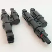2Pcs Solar Cable Connector Multi Parallel Panel Male Female Wire Energy Adapter
