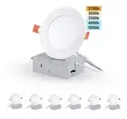 Temgin 6 Pack, 5 inch Ultra-Slim Recessed Lights (5CCT 2700K-5000K) Dimmable