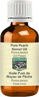 Devprayag Pure Peach Kernel Oil (Prunus persica) Natural Therapeutic Grade Cold Pressed 15ml (0.50 oz)