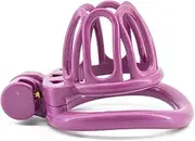 Men's Hollow Penis Bondage CB Lock Chastity Device with 4 Sizes Rings Invisible Lock and Key Chastity Cage for Man Penis Exercise