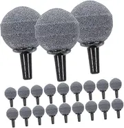 PAMINGONO 50pcs Fish Tank Accessories Marine Tank Fish Feature Aquarium Small Air Stone Aquarium Supplies Yarn Stone Grey