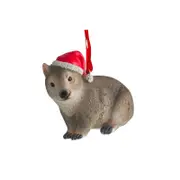 Aussie Christmas Hanging Decoration - Wombat - 7cm