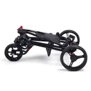 Golf Buggy Trolley Cart Push Pull Foldable Footbrake Mesh Bag 3 Removable Wheel