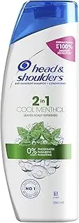 Head & Shoulders Cool Menthol Anti Dandruff 2 in 1 Shampoo and Conditioner with Menthol Extract For Irritated Scalp 350ml