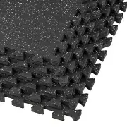 Xspec 1/2" Thick 48 sq ft (12 Tiles) Interlocking Rubber Top EVA Foam Exercis...
