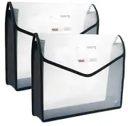 Plastic File Folders Legal Size Expandable Document Folder with Snap Button