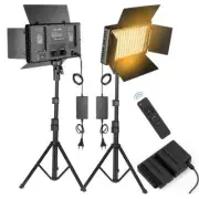 LED Video Light Photo Studio Lamp 2500K-8500k Dimmable with Tripod Stand Remote