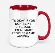 Cribbage Player Gift Funny Coffee Mug Gift For Cribbage Player For Him For Her (11oz, Red)