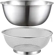 1 Set Stainless Steel Drain Basket Colander Sieve Sifter Strainer Basket Fine Mesh Strainer Kitchen Supply Draining Basket Mesh Strainers for Kitchen Mesh Colander Filter Basket