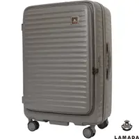 在飛比找HOTAI購優惠-【LAMADA】26吋極簡漫遊系列前開式旅行箱/行李箱(燻木