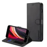 For Apple iPhone 7/8 Case, SupRShield Wallet Leather Flip Magnetic Stand Case Cover For Apple (Black)