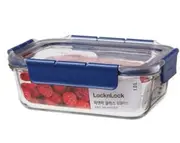 Lock & Lock Top Class Glass With Tritan Lid Rectangular Container - 1L