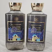 Bath & Body Works FROESTED COCONUT SNOWBALL Lot: Two Body Wash 10oz Each