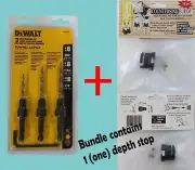 DeWALT countersink drill bit set bundle w/No-Mar Adjustable Depth Stop.