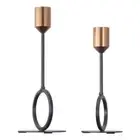 Black Taper Candle Holders Gold Candlesticks Stand Wedding Party Table