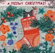 Midi Bead embroidery kit Meow DIY Embroidery Kit beadwork pattern