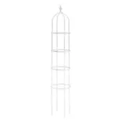Plant Climbing Frame Rustproof Plant Trellis Stable Plant Support Rack for Home Garden white 130cm