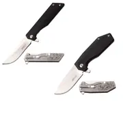 M-Tech Satin Laser Etched Ball Bearing Pocket Knife - 90mm