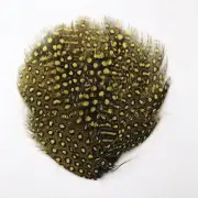 VINTAGE Paris MILLINERY Brown YELLOW DOTS Hackle FEATHER PAD Costume HATS DERBY